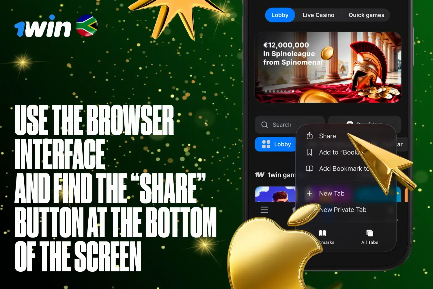 Share menu interface in Safari browser on iOS