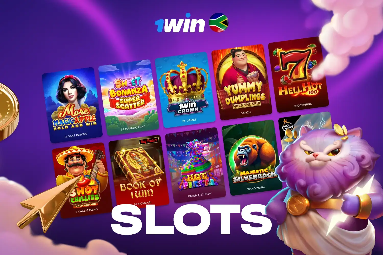 Wide selection of online slots and Megaways games
